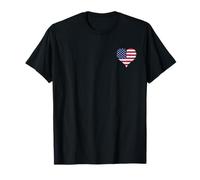 Cool for Proud American on Independence Day A Small USA Flag T-Shirt