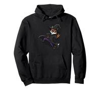 Cool Fox in Witch Costume Pullover Hoodie