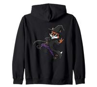 Cool Fox in Witch Costume Zip Hoodie