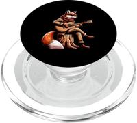 Cool Fox Playing Acoustic Guitar With Sunglasses PopSockets PopGrip for MagSafe