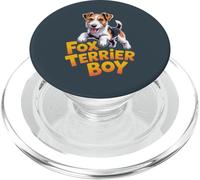 Cool Fox Terrier Boy Cartoon Pet Wire Puppy Dog Breed Owner PopSockets PopGrip for MagSafe