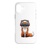 Cool Fox VR Gamer Design with Headset Case for iPhone 16 Plus