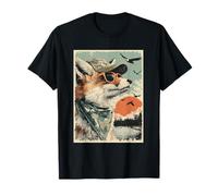 Cool Fox with Sunglasses Duck Hunting Hunter Retro Sunset T-Shirt