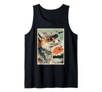 Cool Fox with Sunglasses Duck Hunting Hunter Retro Sunset Tank Top