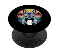 Cool French Bulldog Sunglasses Tropical Sunset Beach PopSockets Adhesive PopGrip
