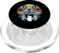 Cool French Bulldog Sunglasses Tropical Sunset Beach PopSockets PopGrip for MagSafe