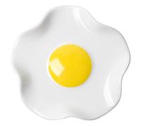 Cool Fried Egg Spoon Rest-Handmade Ceramic Cooking Spoon Holder-Cute Spoon Rest for Stove Top-FunKitchen Utensil Holders-Food-Safe Ladle, Spatula Rests-Unique Kitchen Gadgets Accessories (Yellow Yolk)