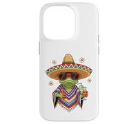 Cool Frog Sombrero Poncho Tropical Drink Fiesta Case for iPhone 14 Pro