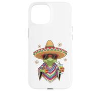 Cool Frog Sombrero Poncho Tropical Drink Fiesta Case for iPhone 15