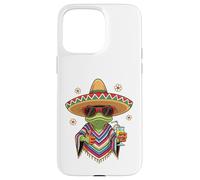 Cool Frog Sombrero Poncho Tropical Drink Fiesta Case for iPhone 15 Pro Max