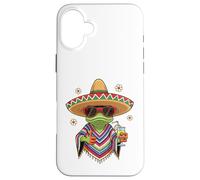 Cool Frog Sombrero Poncho Tropical Drink Fiesta Case for iPhone 16 Plus