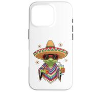 Cool Frog Sombrero Poncho Tropical Drink Fiesta Case for iPhone 16 Pro