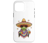 Cool Frog Sombrero Poncho Tropical Drink Fiesta Case for iPhone 16 Pro Max