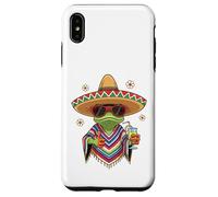 Cool Frog Sombrero Poncho Tropical Drink Fiesta Case for iPhone XS Max