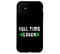 Cool Full Time Coder - Coder Gift For Coders Case for iPhone 11