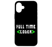 Cool Full Time Coder - Coder Gift For Coders Case for iPhone 16 Plus