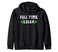 Cool Full Time Coder - Coder Gift For Coders Zip Hoodie
