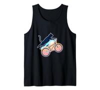 Cool & Funny Flying Cat Riding BMX Bike Art for BMX Lovers Tank Top