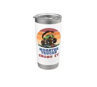 Cool Funny Monster Trucks Crush It Stainless Steel Insulated Tumbler
