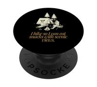 Cool Funny Sayings I hike so I can eat snacks PopSockets Adhesive PopGrip