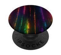 Cool Futuristic Cyberpunk Style Multicolored Tech Lines PopSockets Swappable PopGrip