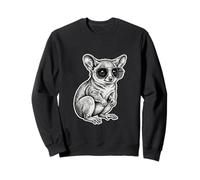 Cool Galago Wearing Sunglasses Bush Baby Drawing Art Sweatshirt