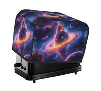 Cool Galaxy Nebula Toaster Cover 2 Slice, Waterproof Bread Machine Covers with Pockets Universal Size Kitchen Small Appliance Cover with Handle, Dust and Fingerprint Protection