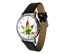Cool Ganja Leaf Design in Rasta Colours.