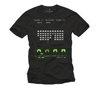 Cool Geek T-Shirt for Men Vintage Gaming Tee Oldschool Graphic Design for Gamer Black XL