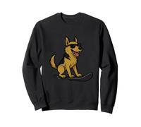 Cool German Shepherd Dog Snowboard Sunglasses Sweatshirt