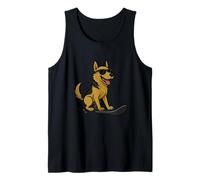 Cool German Shepherd Dog Snowboard Sunglasses Tank Top