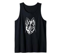 Cool German Shepherd Dog with Sunglasses Cool Black Shepherd Tank Top