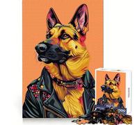 Cool German Shepherd Jigsaw Puzzle for Teenagers 1000 Pieces Calm Game, Fine Cut, Joyful Challenge, Room Art (50x75cm)