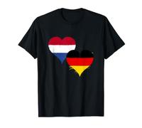 Cool Germany Netherlands Flag Proud German Dutch Fan Pride T-Shirt