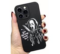 Cool Ghost Face Case for iPhone 14 Pro 6.1 inch, Scream Horror Movie Anime Printed, Fashion Cute Skull Skeleton Design for Women Men Boys Girls Soft TPU Silicone Phone Case for iPhone 14 Pro