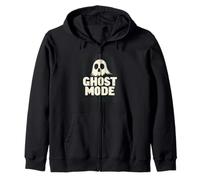 Cool Ghost Mode Look Zip Hoodie