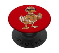 Cool Gingerbread Duck Christmas Sweet Candy PopSockets Adhesive PopGrip