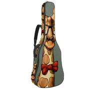 Cool Giraffe Hipster Animal Neck Padded Guitar Bag, Protective Acoustic Guitar Cover Gig Bag for Electric Bass Classical Guitar