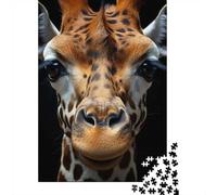 Cool Giraffe Portrait Puzzle 1000 Pieces, Animal Lover Jigsaw, Calm Screen Free Activity, 70x50cm/1000pcs
