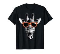 Cool Giraffe Wearing Sunglasses Graphic Art T-Shirt