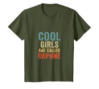 Cool Girls are Called Daphne T-Shirt, Youth, Olive Green, Small