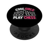 Cool Girls Play Chess Player PopSockets Adhesive PopGrip