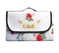 Cool Glam Chic Picnic Blanket for Outdoor Fun, Waterproof and Windproof, Washable Fairytale Design, UK - Big 200x145cm - Princess Picnic Blankets : Shop Our Fairytale Collection (Enchantedrose)
