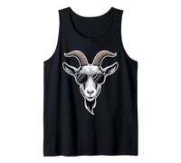 Cool Goat Sunglasses Funny Farm Animal Retro Farmer Mascot Tank Top