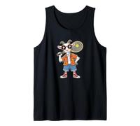 Cool Goat Tennis Racket Pineapple Aloha Summer Tank Top