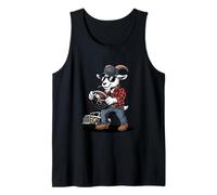Cool Goat Trucker Cartoon Big Rig Driver Tank Top