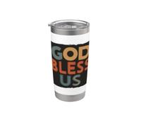Cool God Bless Us Speech Emblem Stainless Steel Insulated Tumbler