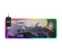 Cool Gold Purple Unicorn Wirel Charging Glowing Cute Mouse pad Washable Desktop 35.4 x 15.7 in Mouse mat for Desk Gaming
