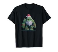 Cool Golem with Beard and Santa Hat for Boys and Girls T-Shirt