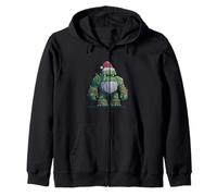 Cool Golem with Beard and Santa Hat for Boys and Girls Zip Hoodie